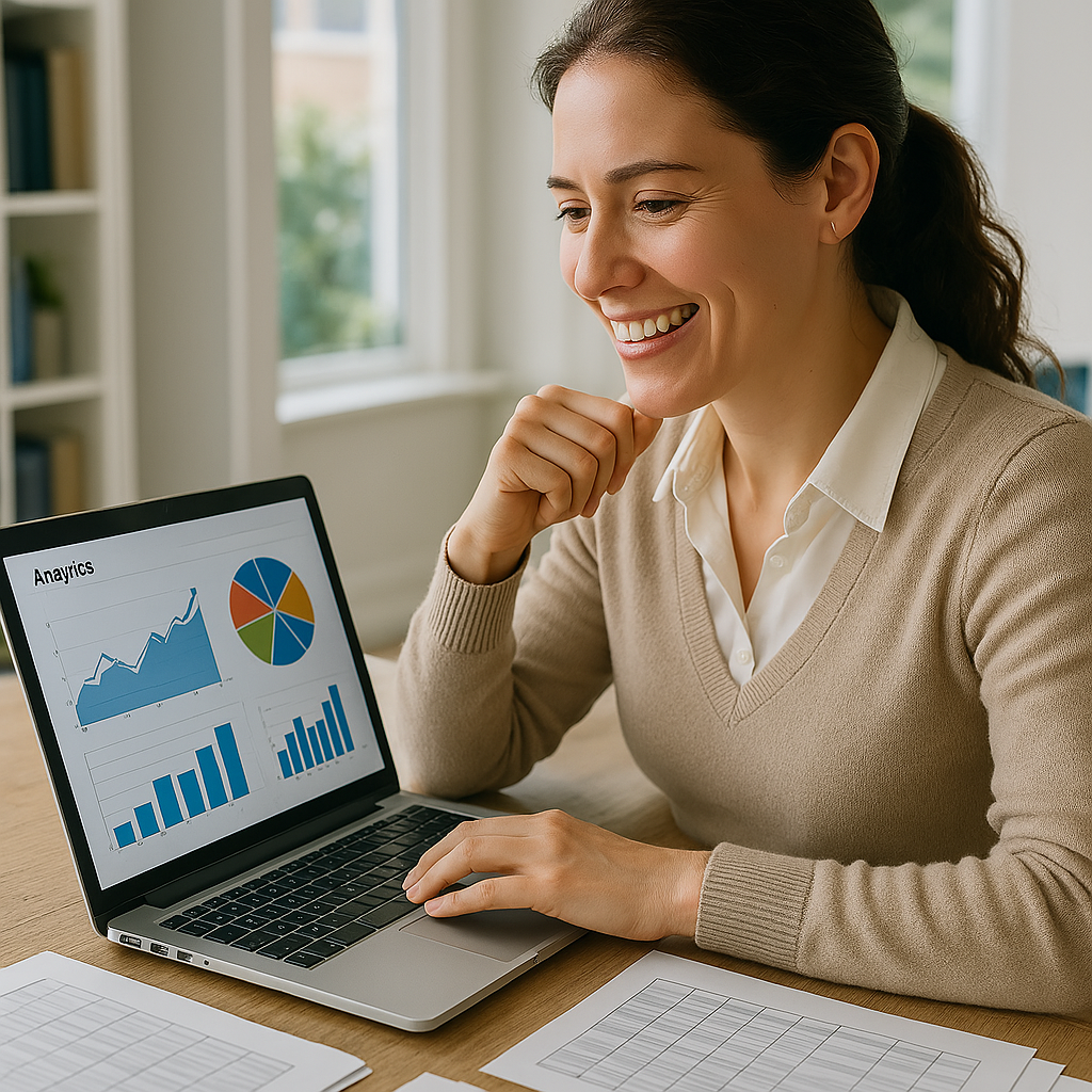 Happy accountant
